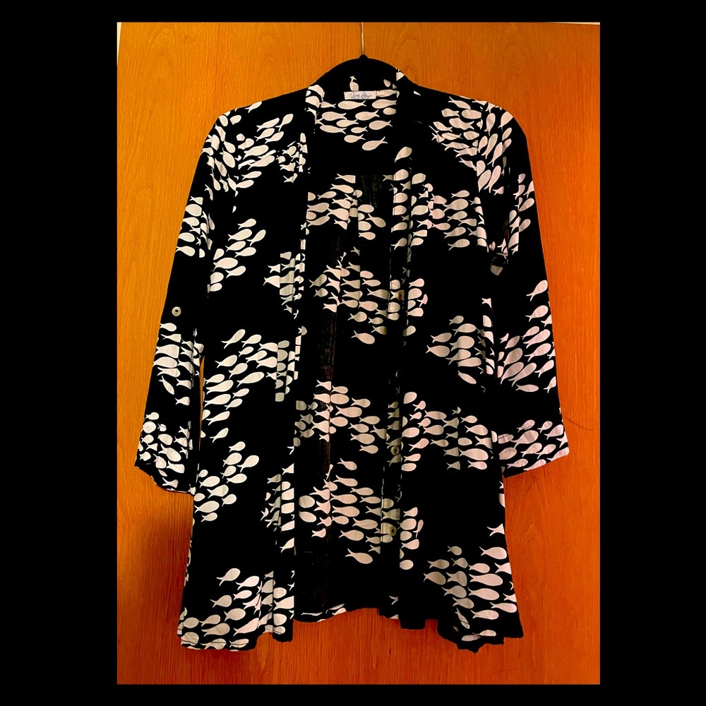 Fighting Eel - Ava Sky Kimono top (s)